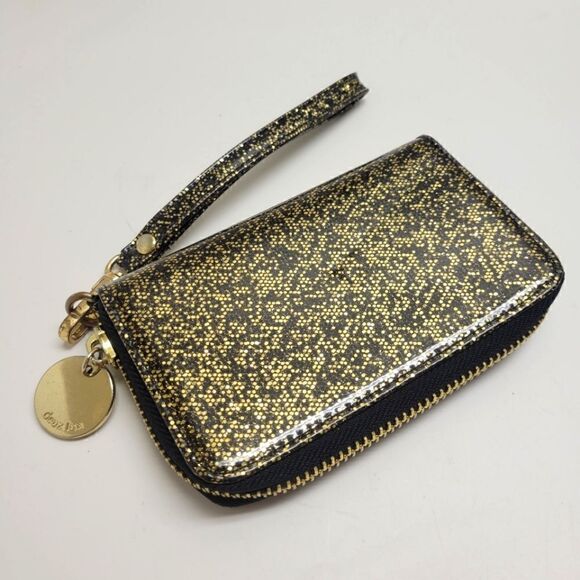 Deux Lux Golden Sparkle Wristlet Wallet - Picture 1 of 6